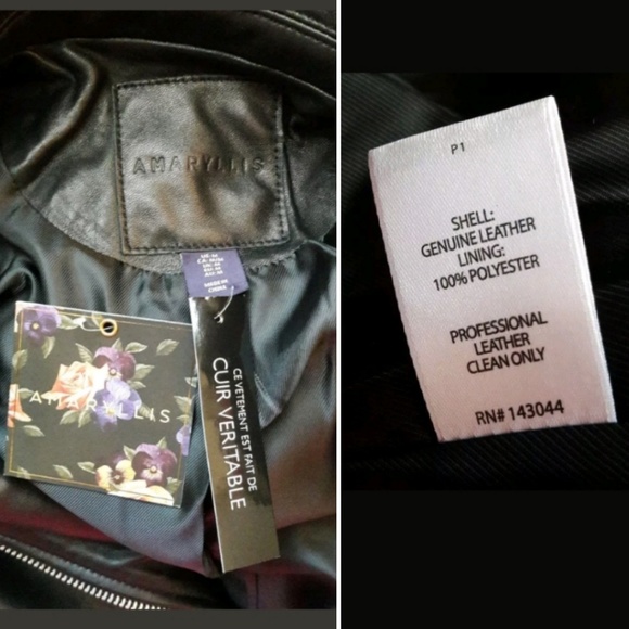 🌟SOLD🌟Amaryllis Black Leather Fringe Jacket - Picture 7 of 7